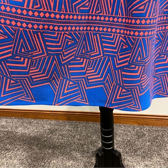 LuLaRoe Amelia geometric print short sleeve scoop neck casual plus size dress XL - Picture 5 of 14